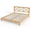 Lit plateforme Garen Mid-Century avec structure en bambou et tête de lit en X-126137652-126137655