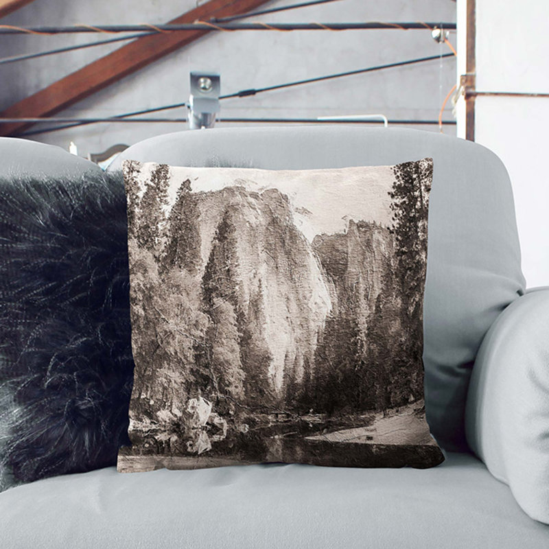 Square Cushion, Black, 55cm H x 55cm W x 20cm D