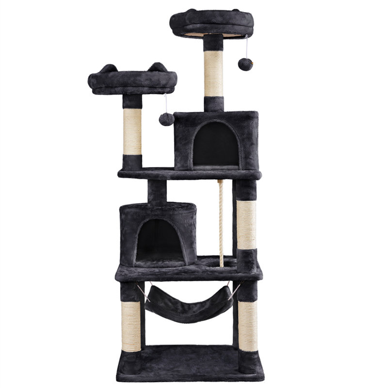 158cm H Multi Level Cat Tree, Black