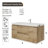 48 Inch Natural Oak Color Integrated Basin Wall Mounted Bathroom Cabinet-36376758