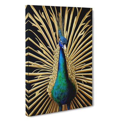 Sparkling Peacock - Wrapped Canvas Print
