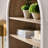 Nolan 74" Tall Arched Storage Display Cabinet Bookshelf-107335479