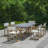 7-Piece Folding Aluminium Dining Table Set