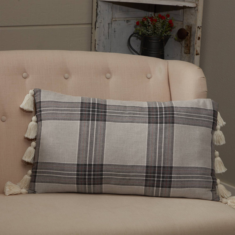 Plaid Cotton Reversible Pillow Cover