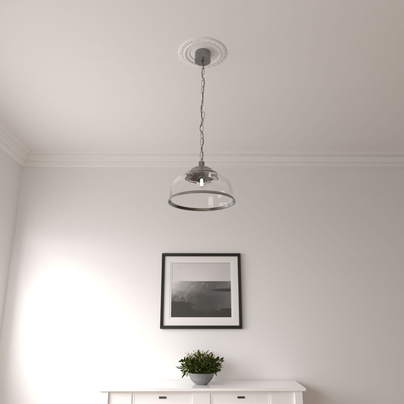 Endurathane Claremont Ceiling Medallion, 10 5/8"OD x 5 3/4"ID x 1/2"P (Fits Canopies up to 7"), Factory Primed, Primed