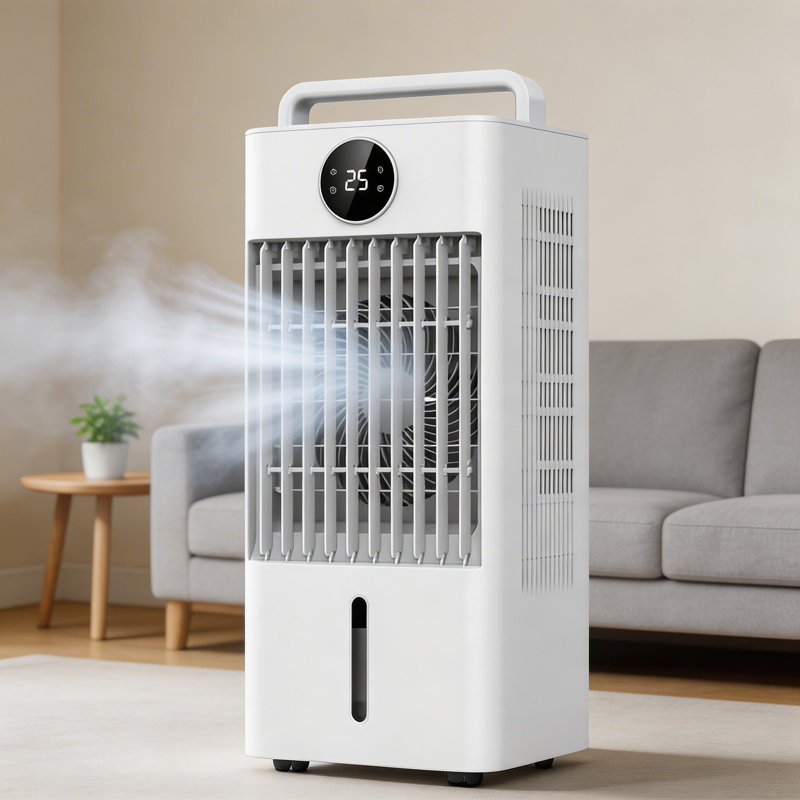 Refroidisseur d'air par évaporation Swamp Cooler, 90 ° + 90 °, avec touche tactile et télécommande