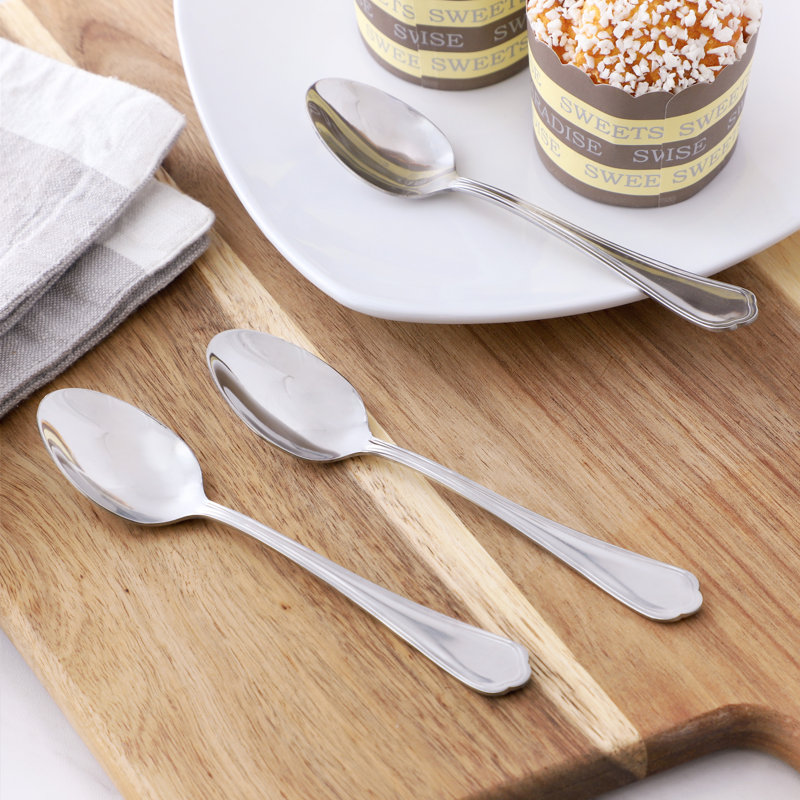 Ensemble de 10 cuillères à café en acier inoxydable Gibson Home Hillside Daisies