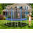 McFall 243.84cm D Octagon with Safety Enclosure Backyard Above Ground Trampoline