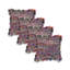 Ensemble de 4 coussins décoratifs en mélange de coton texturé couleur chi sahi