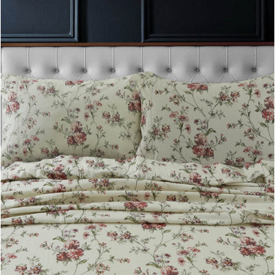 Flannel Floral Pillowcase