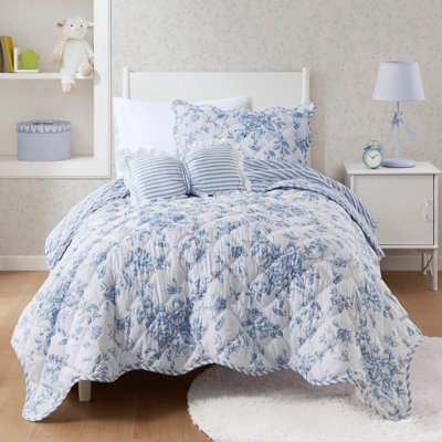 Ensemble de courtepointe 3 pièces avec coussin décoratif