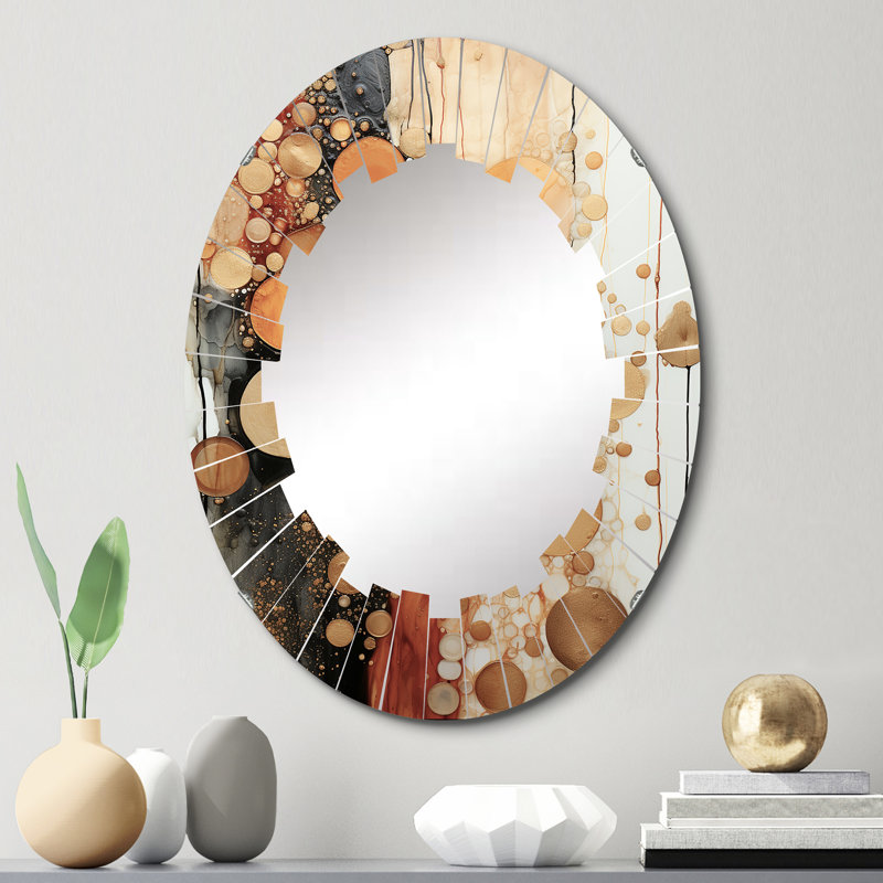 Bachata - Miroir mural moderne ovale, 30 po x 20 po