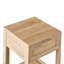 Table de bout en rotin de 15,75 po avec tiroir, table de chevet moderne, table d'appoint pour le salon