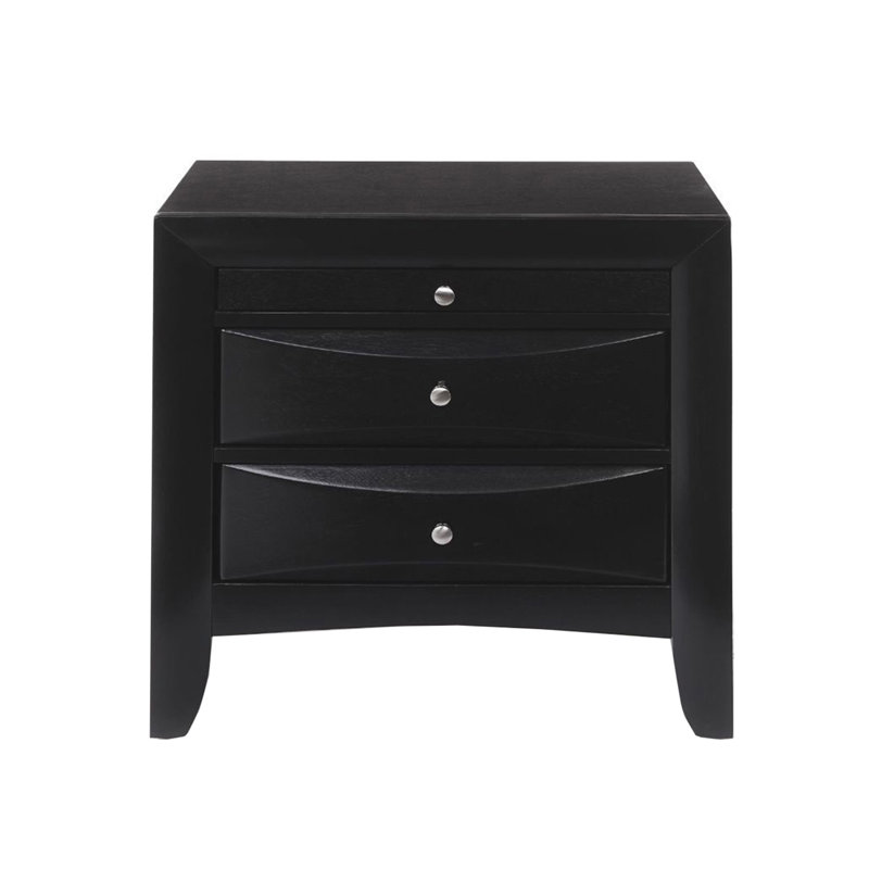 Table de chevet en bois avec 2 tiroirs et 1 plateau