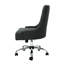 Siège de bureau confortable, gris foncé, à coutures losangées, réglable, fauteuil roulant gris, dossier, hauteur réglable,