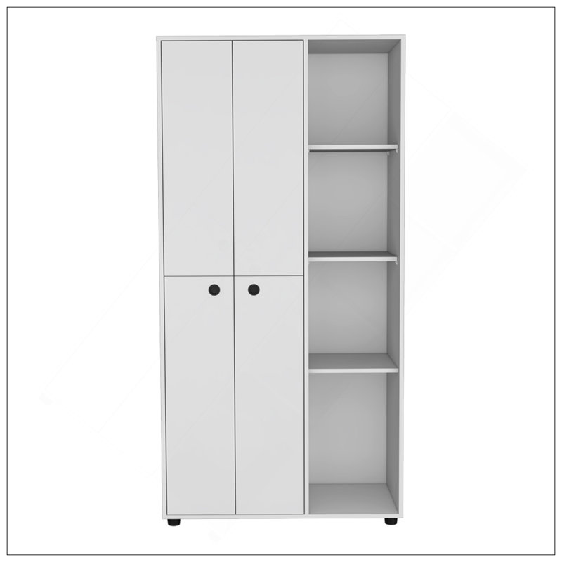 Armoire Boise, chambre à coucher, blanc, Blanc