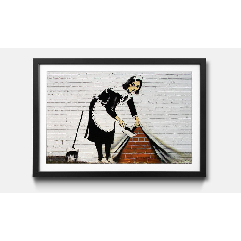 Streetart No.19 by Banksy - Single Picture Frame Print, 44cm H x 64cm W