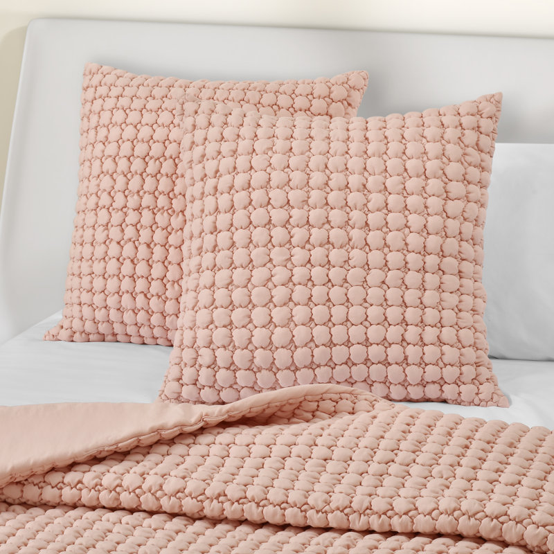Taie décorative Marshmallow Puff, Rosé