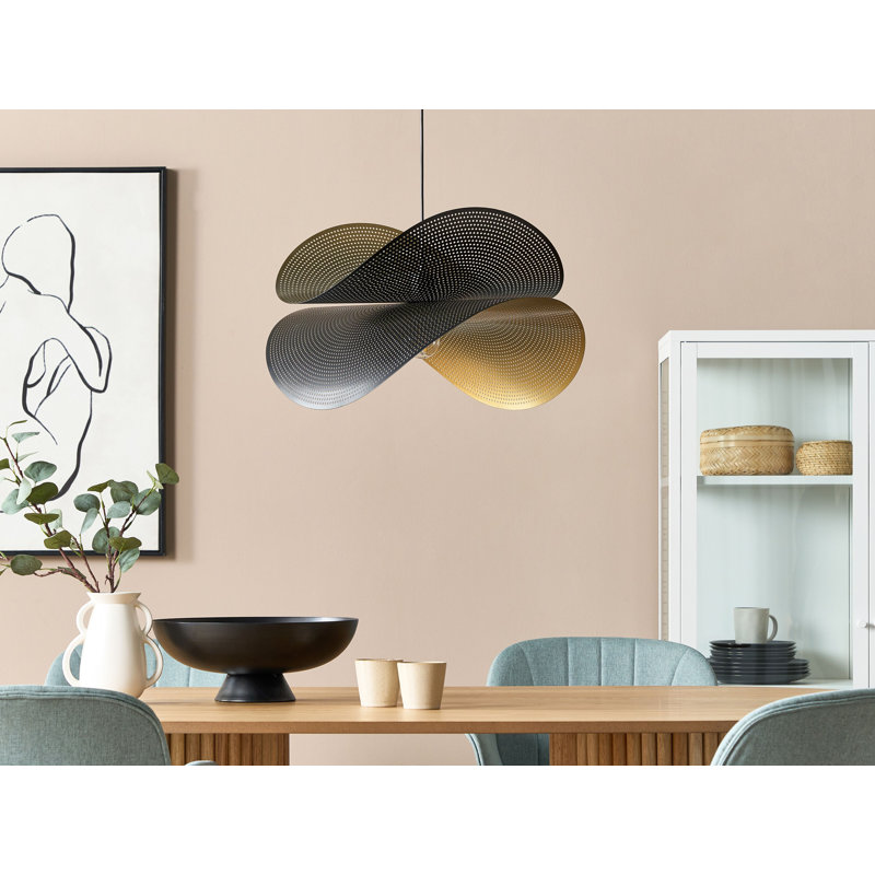 Patro 1 - Light Black/Gold Geometric Pendant