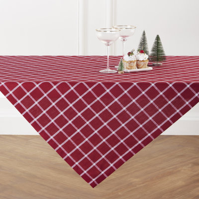 Windowpane - 100% Pure Linen Table Throw