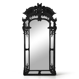 French-Style Vintage Engraved Wall-Mounted And Floor-Standing Full-Length Mirror