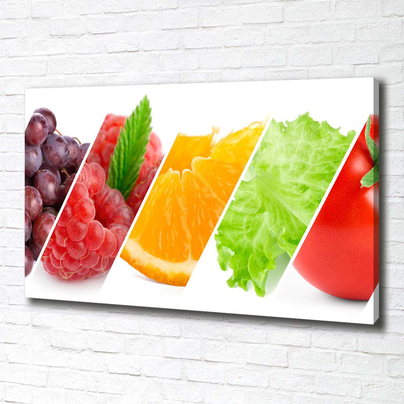Fruits And Vegetables - Wrapped Canvas Print