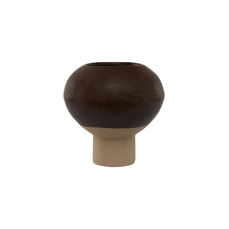 Hagi Stoneware Table Vase, Brown