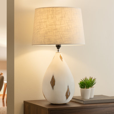 Whitewash Resin 24 inch Table Lamp
