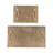 Decorative Metal Tray with Link Handle for Ottoman Decor - Home Decor Accent Tray for Coffee Table, Jewelry, Kitchen, or Trinket - Set of 2, 21", 14"-1043079933