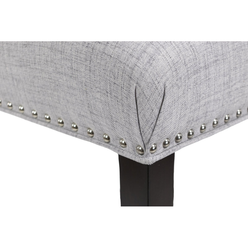 Upholstered Counter Stool, Silver