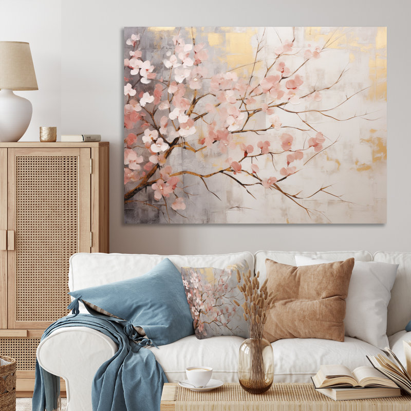 Cherry Blossom Tree Whispers Of Pink - Floral Canvas Prints125, H 24 po x l 32 po x P 1 po