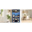 Rangement de cuisine 70,9 po bleu marine avec tablettes réglables, support à vin, verres à pied et à DEL pour armoire de salle à manger, alimentation intégrée, rangement, éclairage en verre