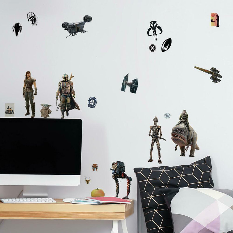 Star Wars Mandalorian Reusable Peel and Stick Wall Decals