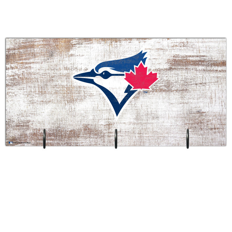 3 - Hook Wall Mounted Coat Rack, Blue Jays