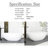 59'' White Solid Surface Freestanding Bathtub With Overflow And Pop-Up Drain