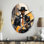 Jaune jaune noir New York Harlem Jazz I - horloge murale asymétrique New York