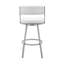 Tabouret de bar pivotant 26 po en similicuir et métal