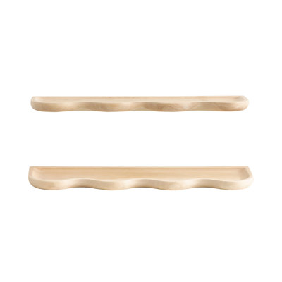 Alezar Mango Wood Wavy Floating Shelves