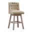 Terron 360° Swivel Barstool with Solid Wood Legs-117276413-114466690