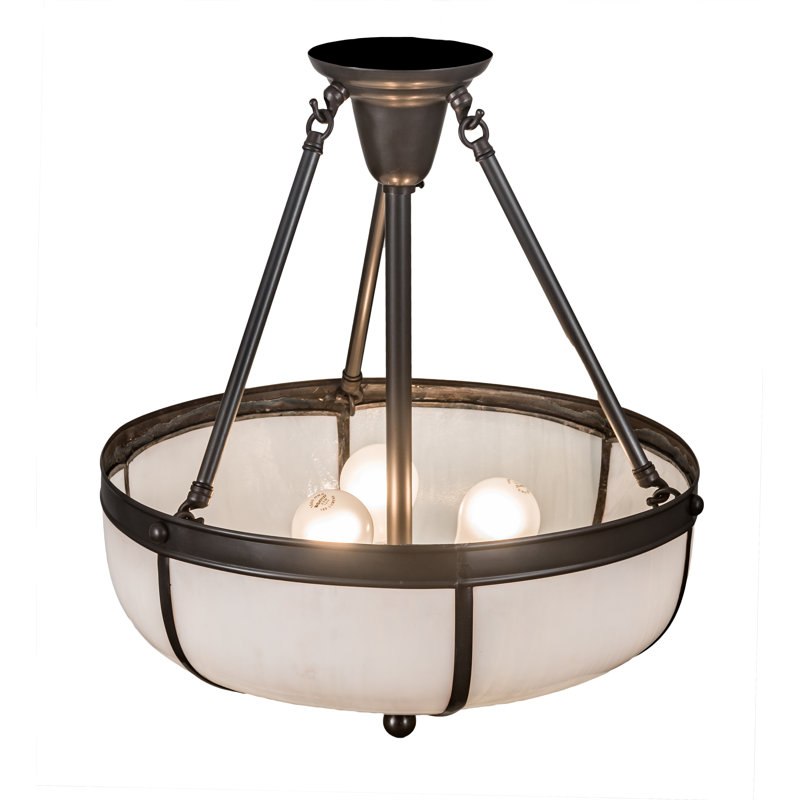 3 - Light Semi Flush Mount