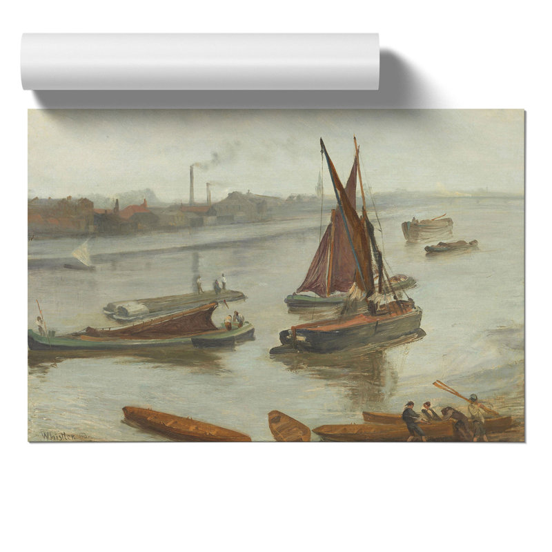 Old Battersea Reach by James Mcneill Whistler - Frameless Print, 42cm H x 59cm W x 0.1cm D