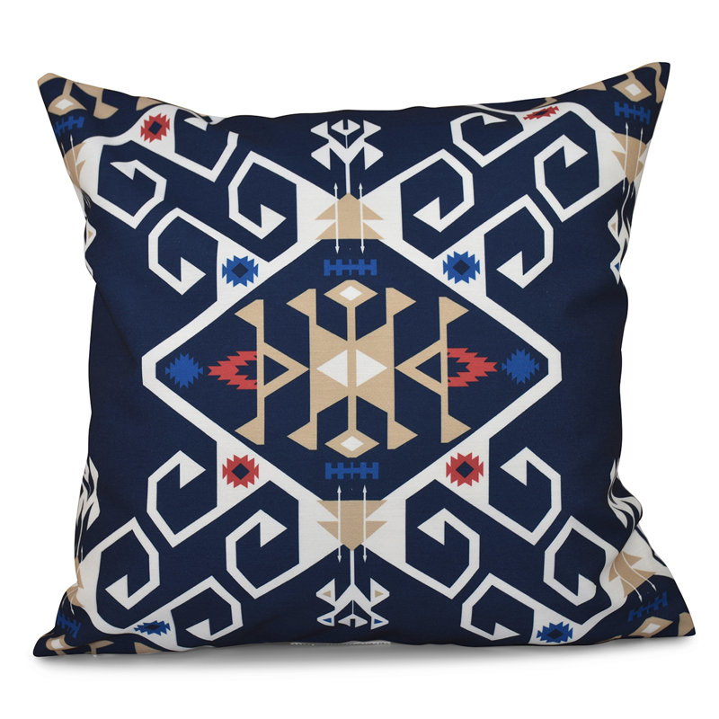 Housse de coussin et insert Happy Hippy, H 18 po x l 18 po, Bleu marine