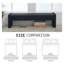 Banc de bout de lit moderne rembourré, banc de salle à manger surdimensionné et banc de salle à manger-133458129-133458132