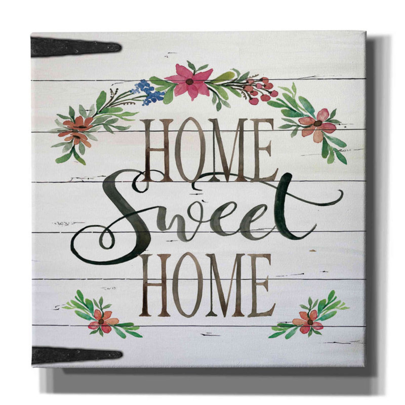 «Home Sweet Home Door» par Cindy Jacobs, art mural sur toile, H 12 po x l 12 po x P 0,75 po