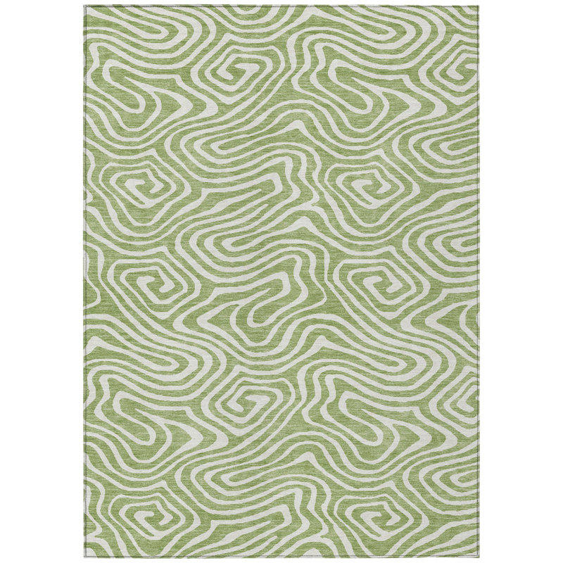 Evalora Aloe Washable Indoor-Outdoor Rug - , 9' x 12'