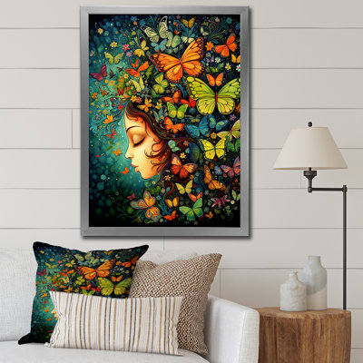 Intime Butterfly Bliss Girl I, reproduction d'art sur toile