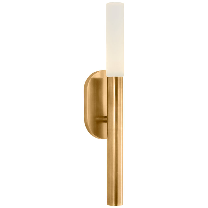 Kelly Wearstler Rousseau Small Bath Sconce, Antique-Burnished Brass