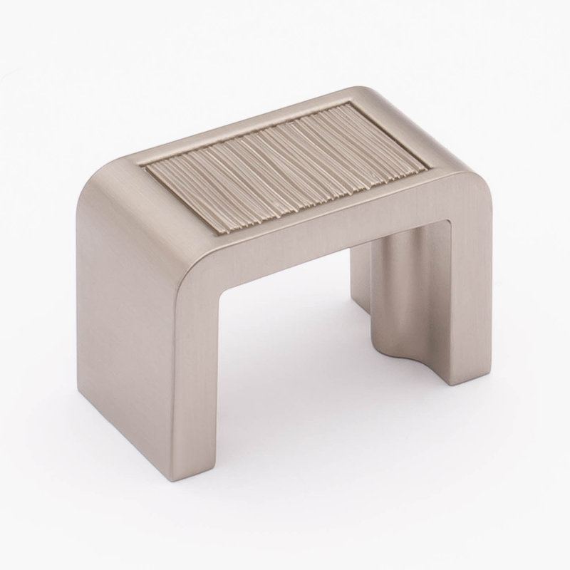 Brushed 12" Center to Center Bar Pull, 1 3/8”, Satin Nickel