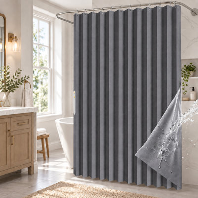 Rideau de douche magnétique pliable et imperméable, style accordéon, sans perçage, pour une intimité optimale dans la salle de bain et une installation facile.
