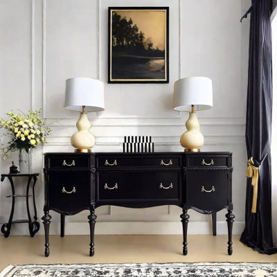 Ancient Style Carved Accent Cabinet 59.06'' Sideboard